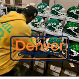 Breece Hall Autographed New York Jets 78-89 TB Helmet Proline Beckett 58539