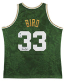 Celtics Larry Bird Signed Green Lunar New Year M&N HWC Swingman Jersey BAS Wit