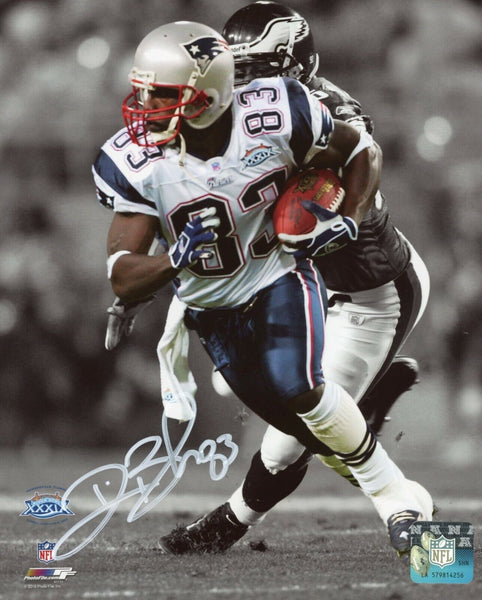 Deion Branch New England Patriots Signed Super Bowl XXXIX 16x20 Patriots Alumni