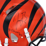 Joe Burrow & Ja'Marr Chase Cincinnati Bengals Signed Riddell Speed Auth. Helmet