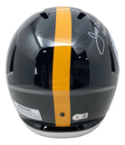 Mean Joe Greene Signed Steelers FS Throwback Speed Replica Helmet HOF 87 BAS