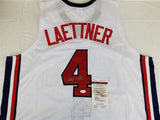 Christian Laettner Signed White Team USA Jersey (JSA) 1992 Gold Medal Dream Team