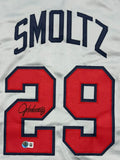 JOHN SMOLTZ - Atlanta Braves - Signed Custom Replica Grey Jersey AUTO - BAS