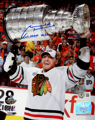 Marian Hossa Autographed Chicago Blackhawks 8x10 Photo HOF 2020 Beckett 41083