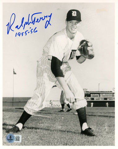 Ralph Terry Autographed/Signed Denver Bears 8x10 Photo Beckett 57647