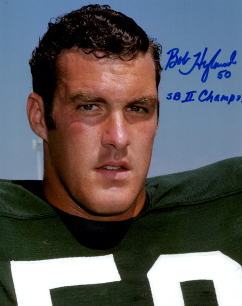 Green Bay Packers BOB HYLAND Signed 8x10 Photo #2 AUTO w/ "SB II CHAMP"