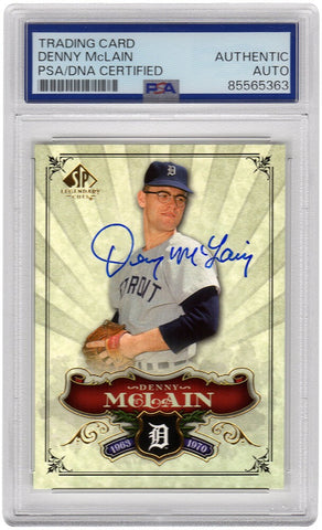 Denny McLain Signed Tigers 2006 SP Legendary Cuts Baseball Card #90 - (PSA/DNA)
