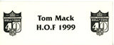 Tom Mack Autographed Los Angeles Rams NFL Hall of Fame Place Card Beckett 56224