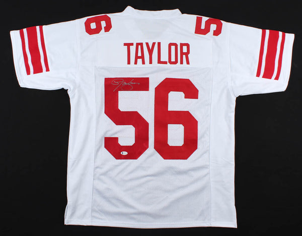 Lawrence Taylor Signed New York Giants Jersey (Beckett COA) 2xSuper Bowl Champ