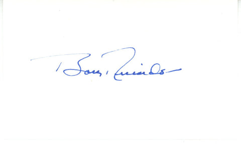 Bobby Richardson Autographed/Signed New York Yankees Index Card Beckett 56533
