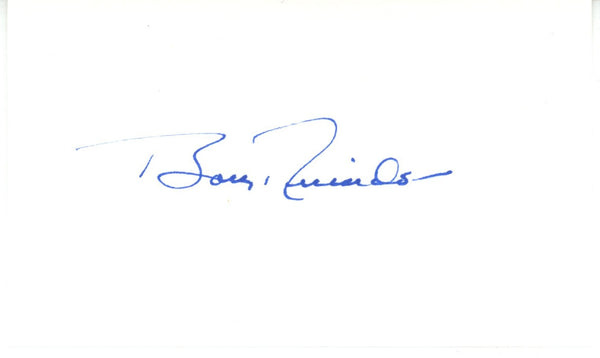 Bobby Richardson Autographed/Signed New York Yankees Index Card Beckett 56533