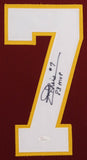 Joe Theismann Signed Washington Redskins 35x43 Framed Jersey Inscrbed 83 MVP JSA