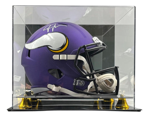 Justin Jefferson Signed Minnesota Vikings FS Replica Speed Helmet BAS w/ Case