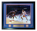 Allen Iverson Signed Framed 16x20 76ers vs Michael Jordan Photo JSA ITP