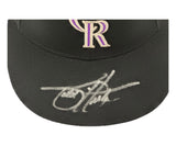 Todd Helton Autographed/Signed Colorado Rockies Hat Beckett 42170