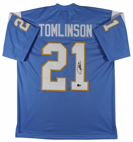 LaDainian Tomlinson Authentic Signed Powder Blue Pro Style Jersey BAS Witness 2