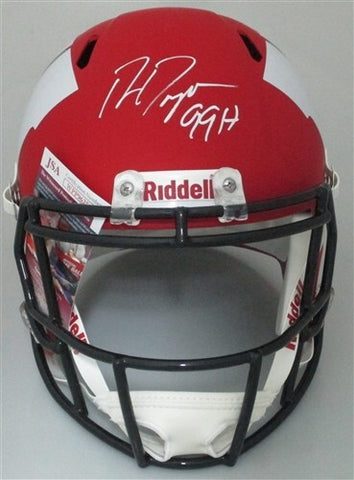 Badgers RON DAYNE Signed Full Size Replica AMP Speed Helmet AUTO w/ 99H - JSA
