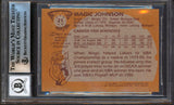 Magic Johnson "HOF 02" Signed 1981 Topps #21 Card Auto 10! BAS Slab #13630877