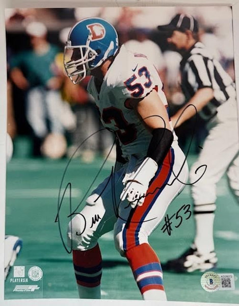 Bill Romanowski Autographed Denver Broncos Retro D 8x10 Photo - Beckett BAS COA