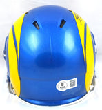 Blake Corum Autographed Los Angeles Rams Speed Mini Helmet-Beckett W Hologram