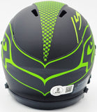 KENNETH WALKER III AUTOGRAPHED SEAHAWKS ECLIPSE BLACK MINI HELMET BECKETT 235709