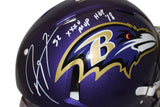Ray Lewis Signed Baltimore Ravens Authentic Flash Helmet MVP HOF BAS 37026