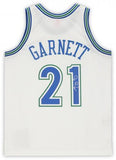 Kevin Garnett Minnesota Timberwolves Signed White 1995 M&N Swingman Jersey