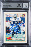 Cowboys Emmitt Smith Signed 1992 Upper Deck #516 Card Auto 10! BAS Slabbed