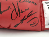 Boxing Greats Autographed Glove Leonard Hearns Duran Beckett PSA/DNA 7A91016