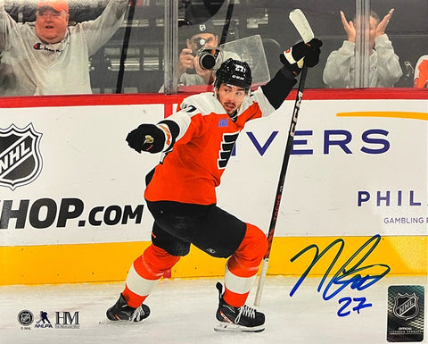Noah Cates Celebration Autographed Signed Flyers 8x10 Hockey Photo JSA PSA Pass
