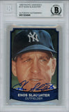Enos Slaughter Autographed 1986 Pacific Legends II #137 Card Beckett Slab 38464