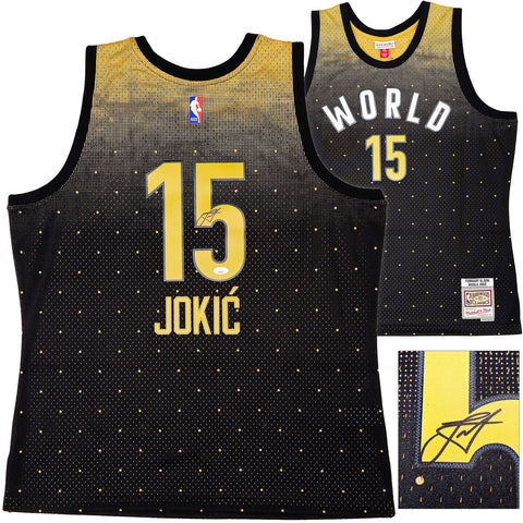 NUGGETS NIKOLA JOKIC AUTOGRAPHED M&N SWINGMAN ALL STAR JERSEY XL JSA 221499