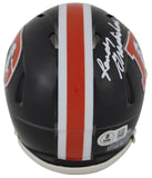 Broncos Randy Gradishar "HOF 24" Signed Color Rush Mini Helmet W/ Case BAS Wit
