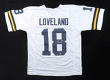 Colston Loveland Signed Michigan Wolverines Jersey /Beckett Chicago Bears Top Pk
