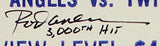 Rod Carew Signed Minnesota Twins 10x34 1985 Mega Ticket MLB Canvas with Inscr.