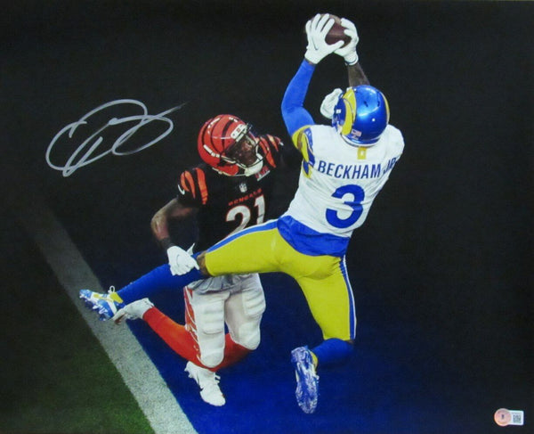 Odell Beckham Jr. LA Rams Signed/Autographed 16x20 Photo Beckett 167427