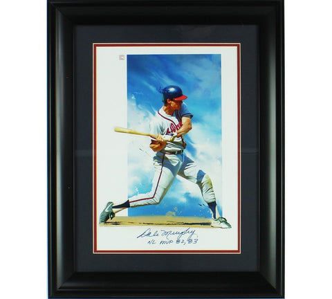 Dale Murphy Signed Atlanta Braves Framed 16x20 Swinging MLB Photo With "NL MVP 8
