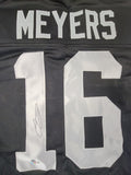 JAKOBI MEYERS AUTOGRAPHED PRO STYLE CUSTOM XL JERSEY w/ BECKETT QR