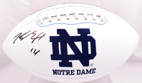 Kyle Hamilton Autographed Notre Dame Logo Football- Beckett W Hologram *Black