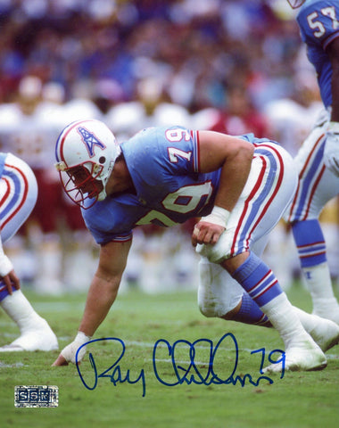 RAY CHILDRESS AUTOGRAPHED SIGNED HOUSTON OILERS 8x10 PHOTO COA