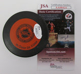 Orest Kindrachuk Flyers Autographed/Signed Flyers Logo Puck JSA 138842