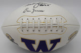 Don James & Warren Moon Autographed Football Washington HOF 06 Beckett BS30054