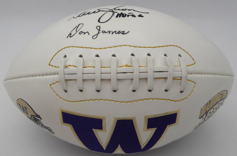 Don James & Warren Moon Autographed Football Washington HOF 06 Beckett BS30054