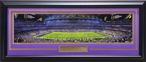 Framed 12x36 Panoramic Photo Washington Huskies 2024 National Championship Game