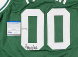 Robert Parish Signed Boston Celtics Jersey (PSA COA) 4XNBA Champion Center/ HOF