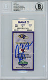 Ray Lewis Signed Baltimore Ravens Ticket 09/28/03 vs Chiefs BAS Slab 39459