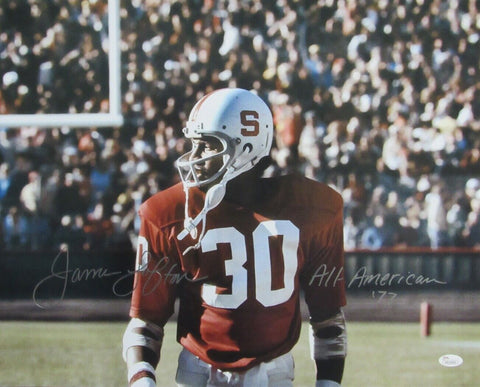 James Lofton Stanford Signed/Inscribed "All-American '77" 16x20 Photo JSA 159362