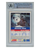 Michael Irvin Autographed/Signed 1989 Score #18 HOF Card Beckett 39415