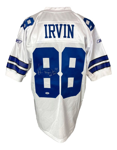 Michael Irvin Signed Dallas Cowboys Authentic Reebok Jersey HOF 2007 Insc PSA