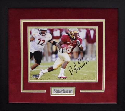 DEVONTA FREEMAN SIGNED FLORIDA STATE SEMINOLES 8x10 FRAMED PHOTO COA